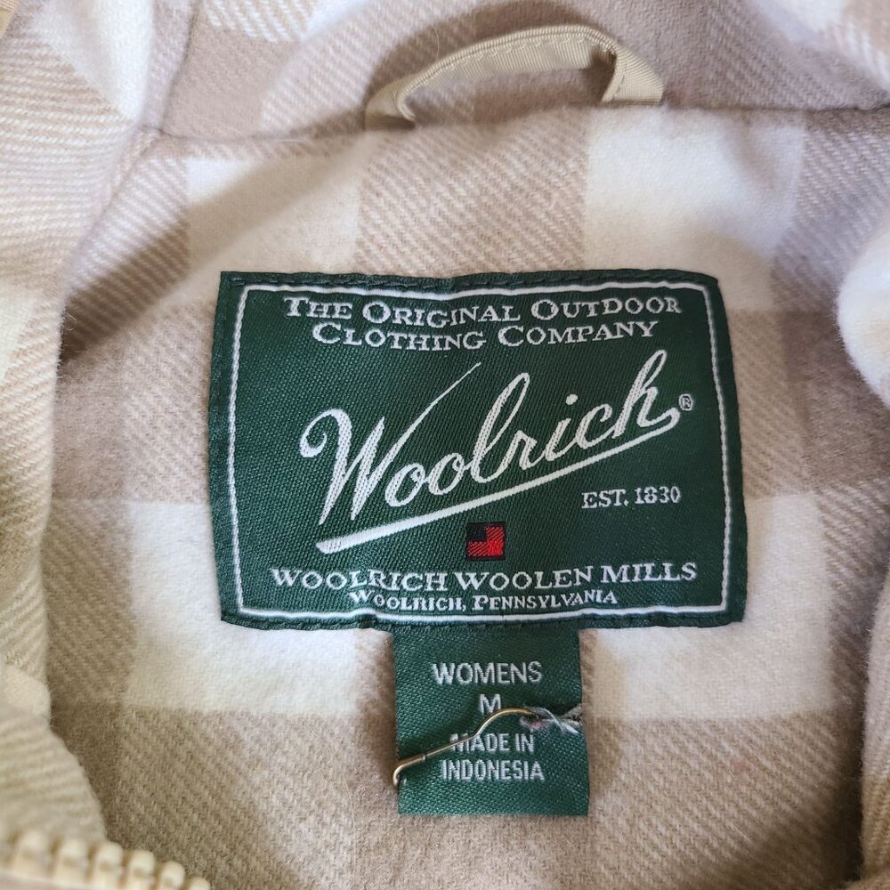 Woolrich Women's Beige Outer Shell Hooded Outdoor Jacket Medium Rain Coat - Picture 3 of 15